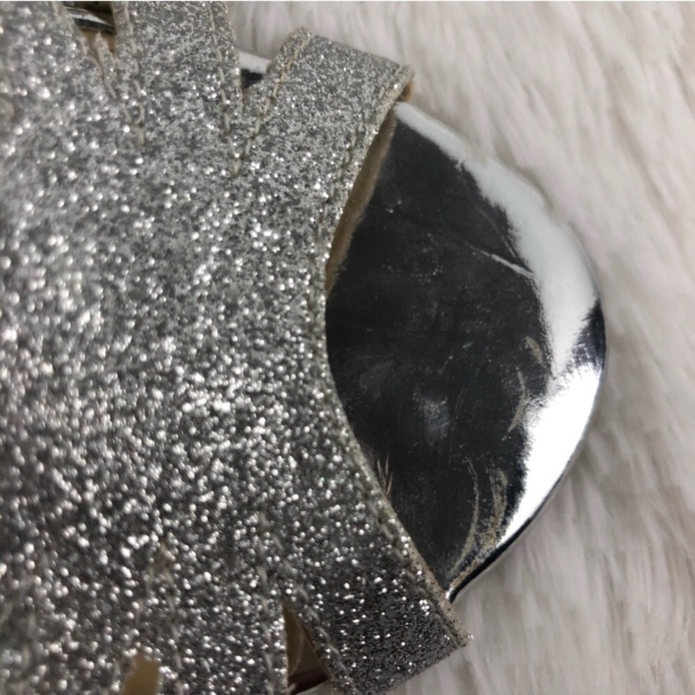 BETSEY JOHNSON Blue Silver SB-Tee Dress Sandals - Picture 7 of 13